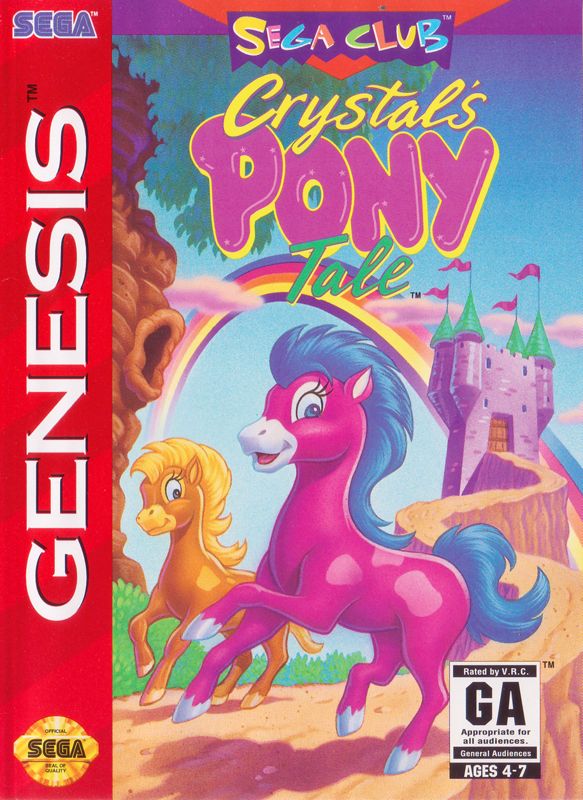Crystal's Pony Tale box art for Sega Genesis